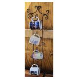 WROUGHT IRON PLATE RACK/COFFEE MUGS