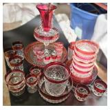 INDIANA GLASS RUBY FLASHED GLASSWARE