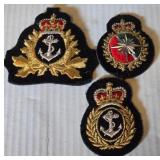 Canadian Navy Insignia Cap Badges