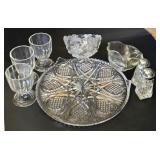VINTAGE GLASS SERVING DISHES