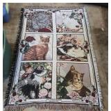 VINTAGE HALLMARK CAT TAPESTRY