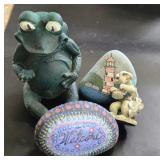 PAINTED FOLKART GARDEN ROCKS/DECOR