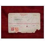 USA SHEET w/ FEDERAL & NY STOCK TRANSFER STAMPS