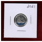 CANADA 2021 COLOURIZED DIME