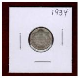 CANADA 1934 SILVER DIME