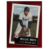 WILLIE MAYS 91 TOPPS ARCHIVES '53 REPRINT BB CARD
