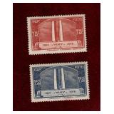 FRANCE MLH 1936 VIMY RIDGE STAMP SET # 311-312