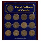 SHELL CANADA COAT OF ARMS & FLOWERS TOKENS