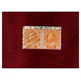 CANADA KGV ADMIRAL USED COIL PAIR SCOTT # 126