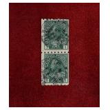 CANADA KGV ADMIRAL USED COIL PAIR SCOTT # 123