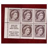 CANADA MNH 1956 QEII WILDING BKLT PANE #337a