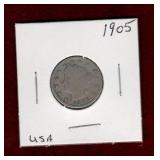 USA 1905 V 5 CENT COIN