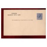 CANADA KGV ADMIRAL 1/2 CENT REPLY CARD