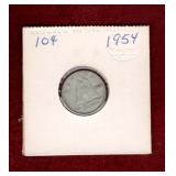 CANADA 1954 SILVER DIME