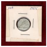 CANADA 1955 SILVER DIME