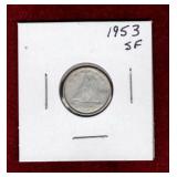CANADA 1953 SF SILVER DIME