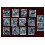 USA 14 USED 5 CENT BLUE ROOSEVELT PRECANCELS