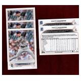 MATT MANNING 2022 TOPPS 5 ROOKIE CARDS