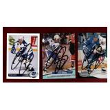 PETER ZEZEL 3 DIFFERENT AUTOGRAPHED CARDS