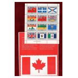 CANADA FULL PANE 1979 PROVINCE FLAGS #832a