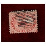 CANADA 1859 USED 5 CENT BEAVER STAMP SCOTT #15