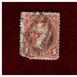 CANADA USED 1868 LARGE QUEEN 1 CENT SCOTT # 22