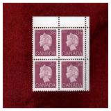 CANADA MINT QEII CORNER BLOCK OF 4 STAMPS