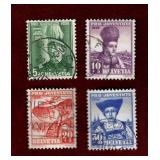 SWITZERLAND 1939 USED STAMP SET SCOTT # B96-B99