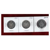 CANADA 1985 1987 2002 50 CENT COINS