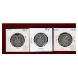 CANADA 1968-1970 50 CENT COINS