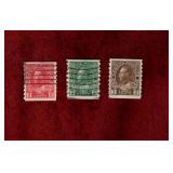 CANADA KGV ADMIRAL USED COILS SCOTT # 127 - 129