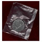 CANADA 1968 NICKEL $1 COIN IN PLIOFILM FROM MINT