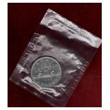 CANADA 1969 NICKEL $1 COIN IN PLIOFILM FROM MINT