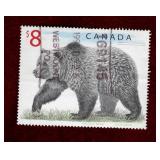 CANADA USED $8 GRIZZLY STAMP SCOTT # 1694