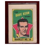 DAVE KEON 1971-72 O-PEE-CHEE HOCKEY BOOKLET