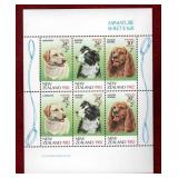 NEW ZEALAND MNH DOGS MINI PANE SCOTT # B114