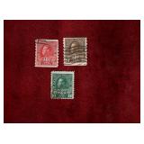 CANADA 3 USED KGV ADMIRAL WAR TAX STAMPS