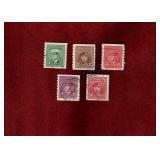 CANADA USED SET KGVI COIL STAMPS #263-267