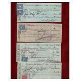 CANADA 1930's CHEQUES WITH REVENUE STAMPS
