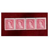 CANADA MNH QEII COIL STRIP 1953 KARSH ISSUE #332