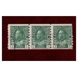 CANADA 1912 USED KGV ADMIRAL COIL STRIP OF 3