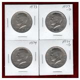 USA KENNEDY HALF DOLLARS 1973, 73-D, 74 & 74-D