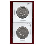 USA KENNEDY BI-CENT. HALF DOLLARS 1976 & 76-D