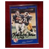MIKE PINBALL CLEMONS AUTOGRAPHED FOOTBALL CARD