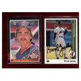 BROOK JACOBY 2 CLEVELAND INDIANS AUTOGRAPHED