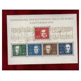 GERMANY 1959 MNH SS COMPOSERS STAMPS