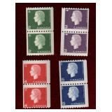 CANADA MNH SET QEII CAMEO ISSUE COIL PAIRS