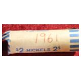 CANADA 1961 ROLL OF 40 CIRCULATED NICKELS
