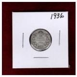 CANADA 1936 SILVER DIME