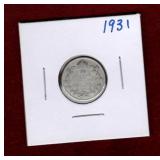 CANADA 1931 SILVER DIME